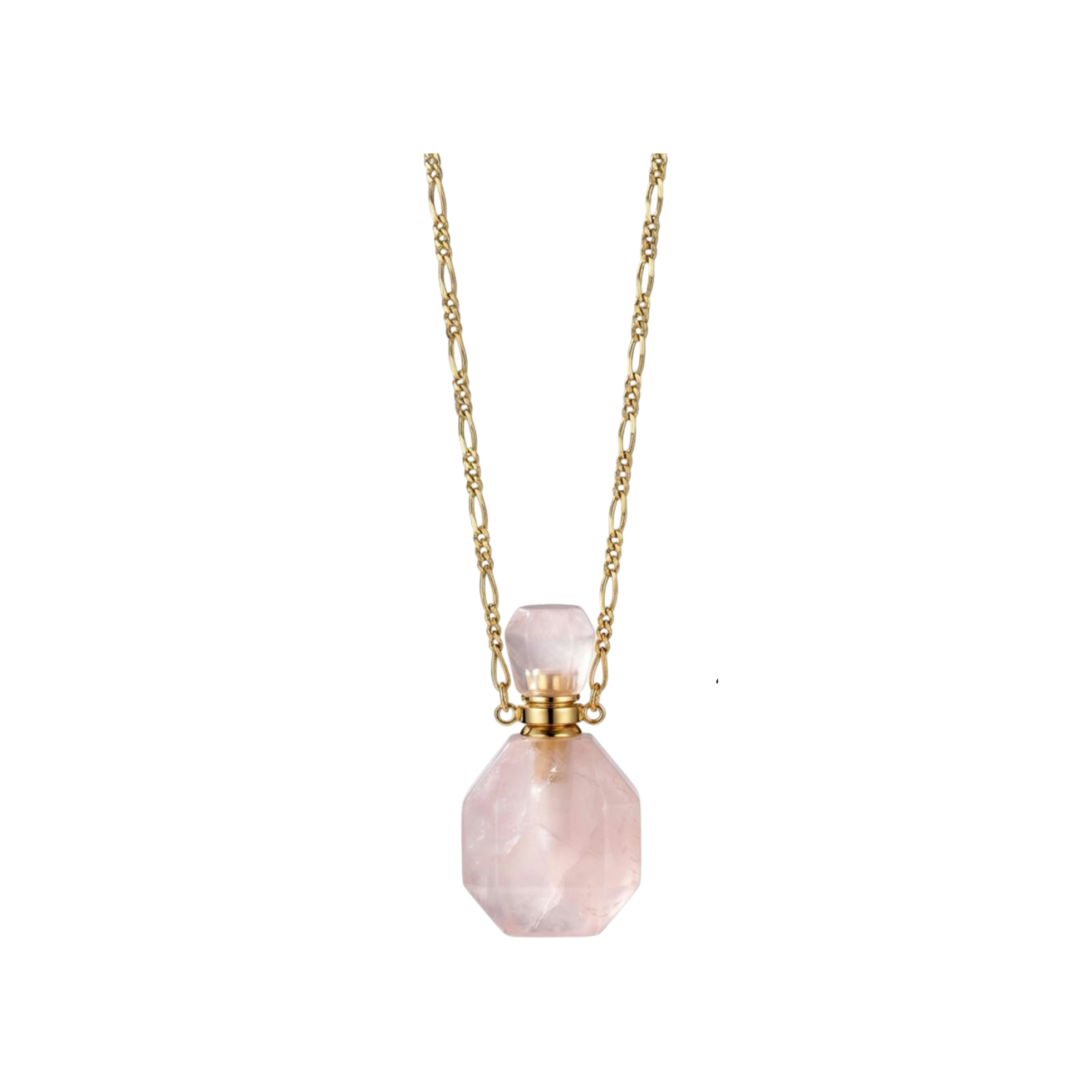 Rose Quartz Perfume Bottle Necklace - Premium product from Ornamental Things collection