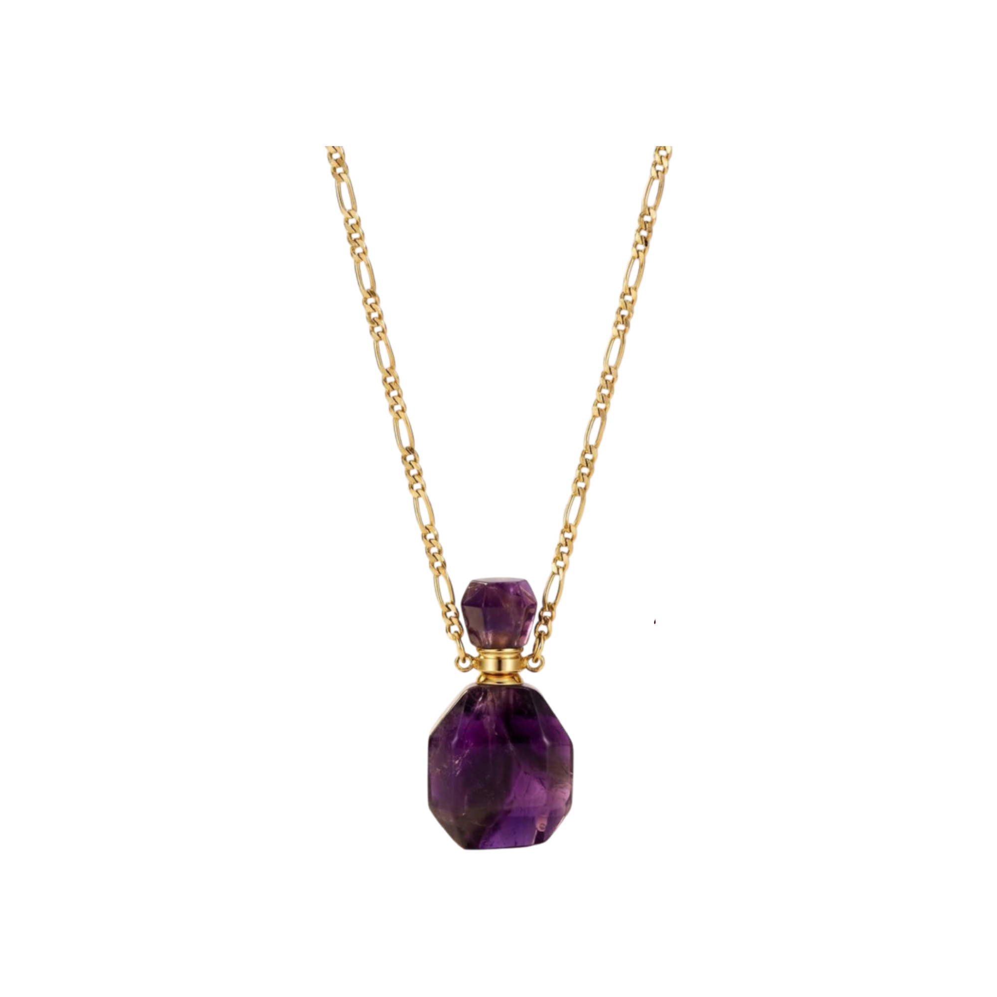 Amethyst Perfume Bottle Necklace - Premium product from Ornamental Things collection