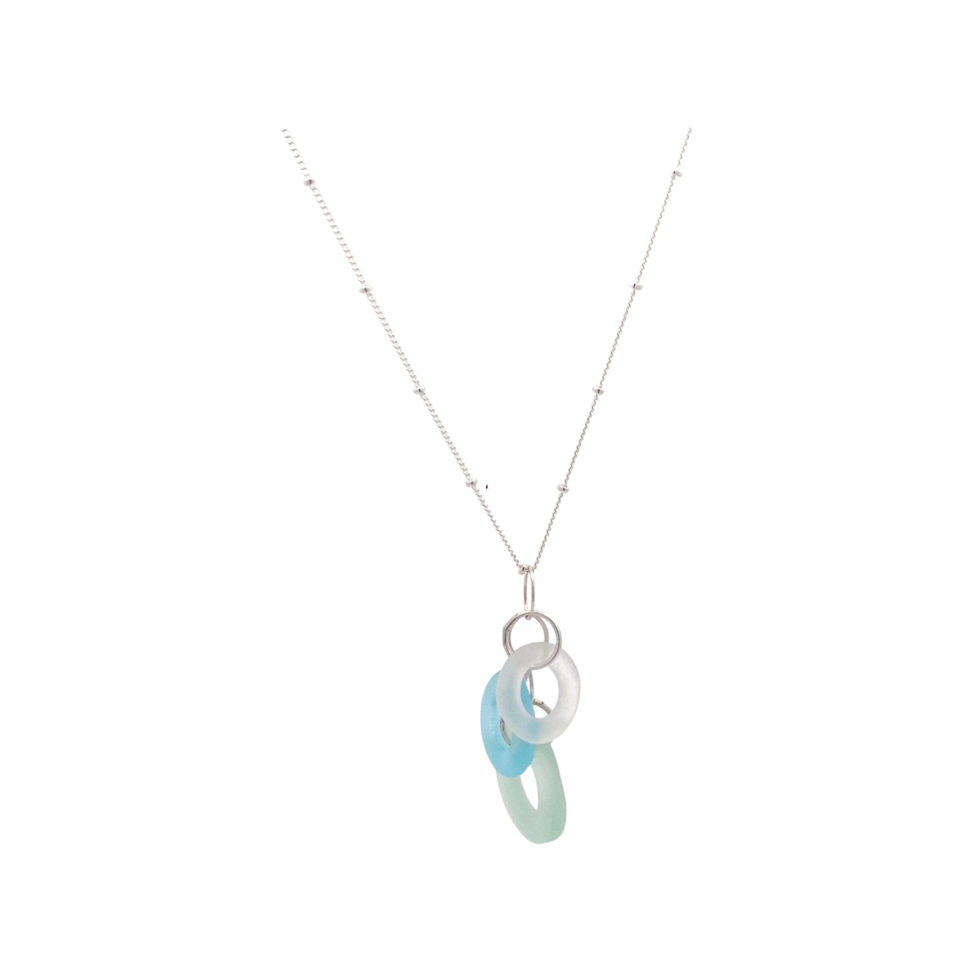 Silver Mini Chandelier Necklace - Premium product from Smart Glass Recycled Jewelry collection
