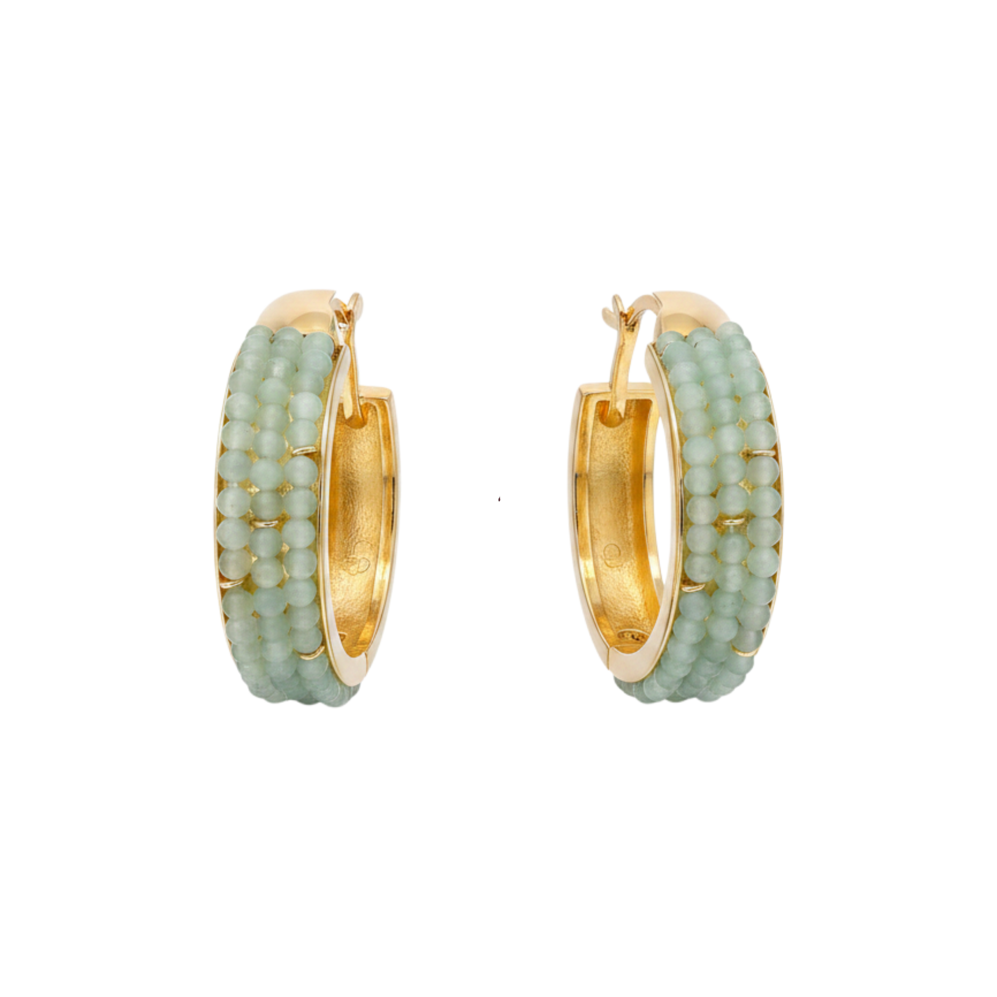 Blue Chalcedony Hoops - Producto premium de la colección Treisi