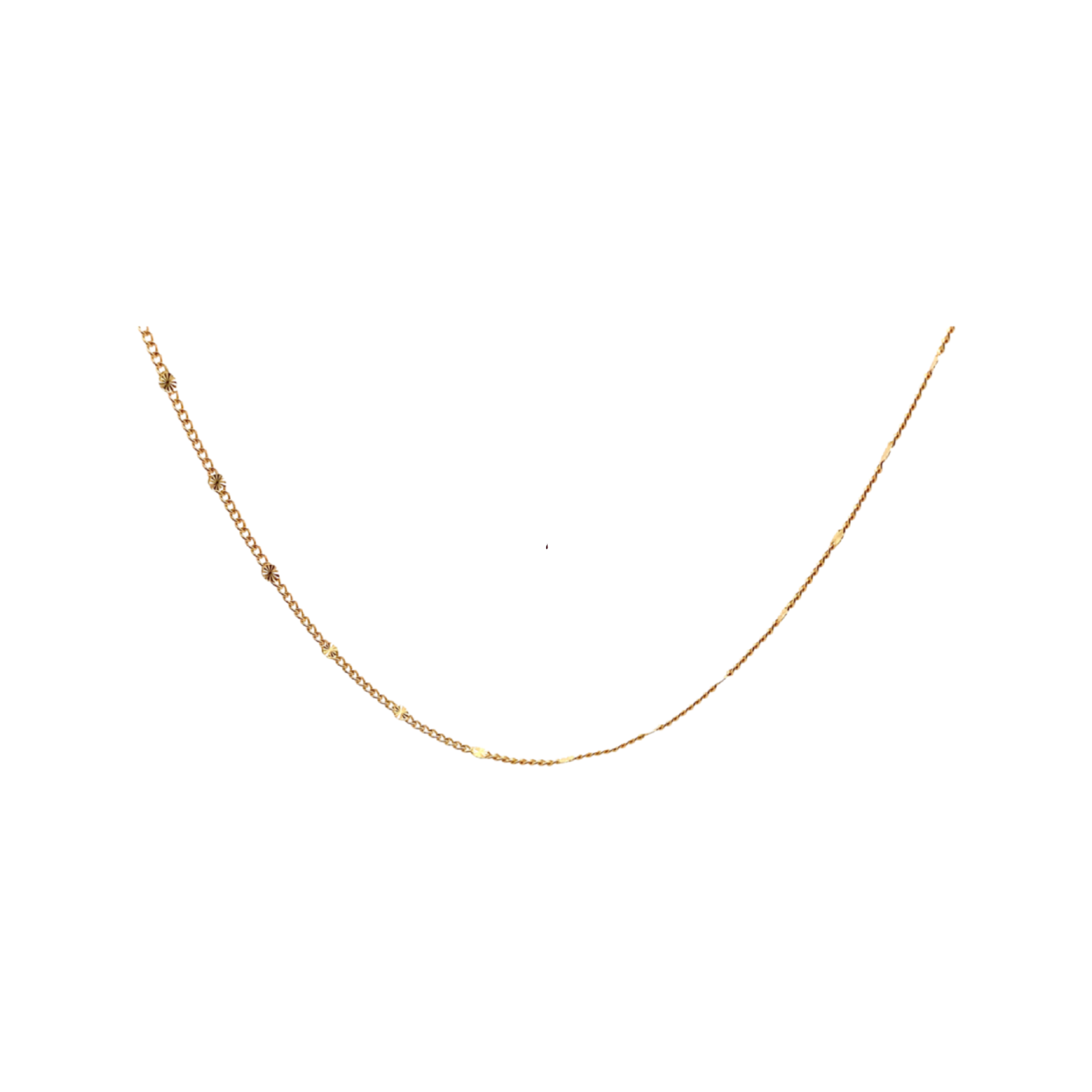 Dainty Sunburst Curb Chain - Premium product from Aim Eternal collection